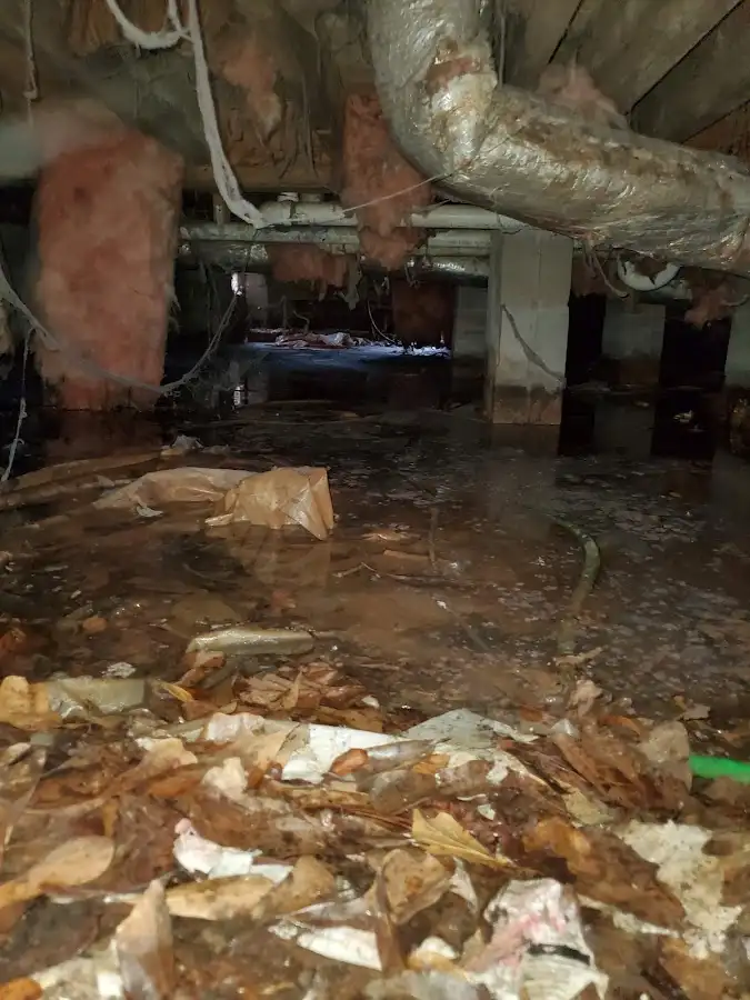 Crawl space flood assessment for Commercial Water Damage Restoration in Lynnfield