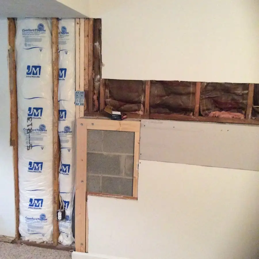 Wall insulation replacement during Structural Drying in Lynnfield